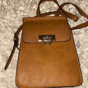Faux-leather mini backpack